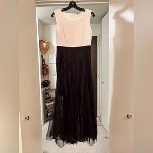 White & Black Formal Dress